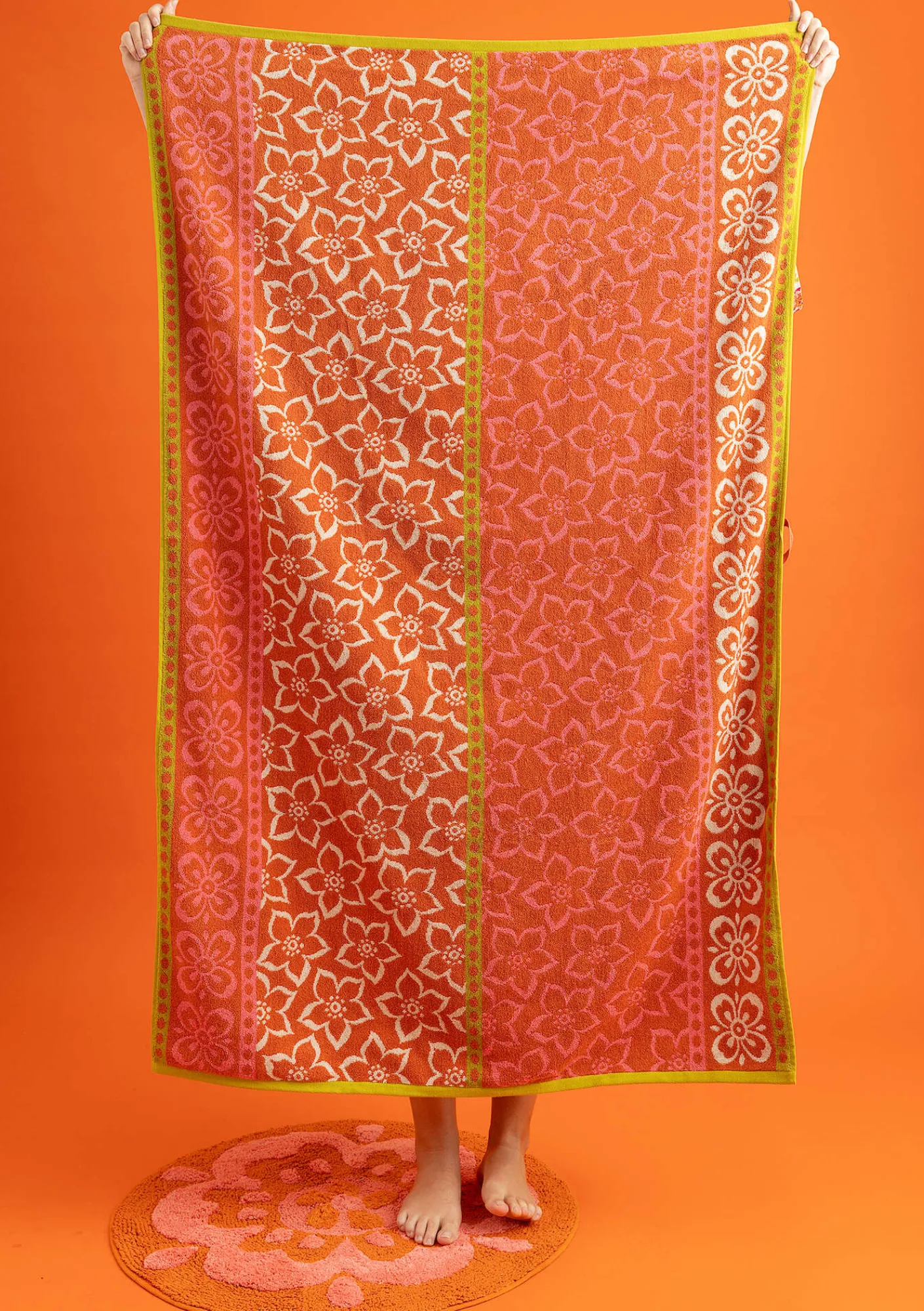 Gudrun Sjödén Frottee|Bad-Accessoires>Badetuch „Stars“ aus Bio-Baumwolle Vogelbeere