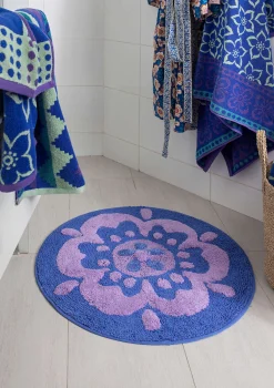 Gudrun Sjödén Teppiche|Bad-Accessoires>Badteppich „Stars“ aus Bio-Baumwolle Brillantblau