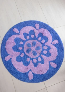 Gudrun Sjödén Teppiche|Bad-Accessoires>Badteppich „Stars“ aus Bio-Baumwolle Brillantblau