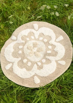 Gudrun Sjödén Teppiche|Bad-Accessoires>Badteppich „Stars“ aus Bio-Baumwolle Auster