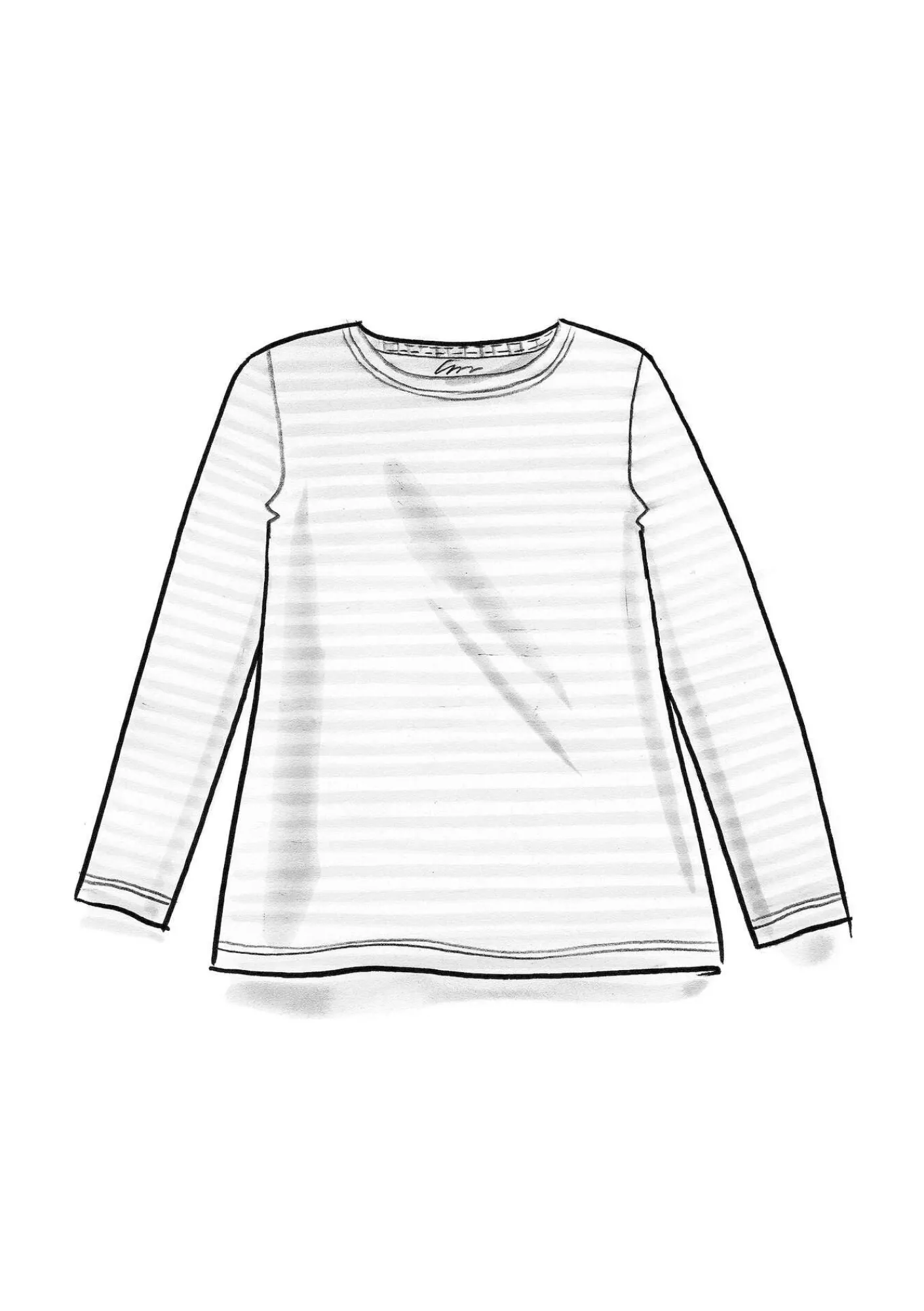 Gudrun Sjödén Pullover & Shirts>Basic-Streifenshirt aus Bio-Baumwolle Röstkaffee-leinenblau