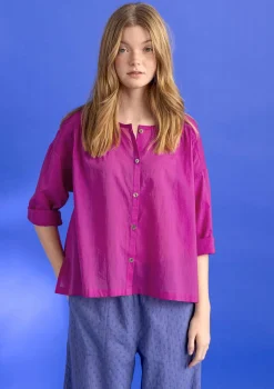 Gudrun Sjödén Blusen>Bluse „Hedda“ aus Bio-Baumwollgewebe Cerise