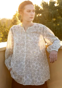 Gudrun Sjödén Blusen>Bluse „Lisa“ aus Bio-Baumwolle Hellsalbei