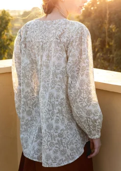 Gudrun Sjödén Blusen>Bluse „Lisa“ aus Bio-Baumwolle Hellsalbei