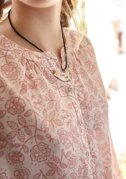 Gudrun Sjödén Blusen>Bluse „Lisa“ aus Bio-Baumwolle Lachsrosa