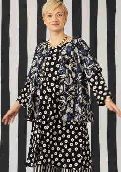 Gudrun Sjödén Blusen>Bluse „Uuve“ aus Bio-Baumwolle Schwarz