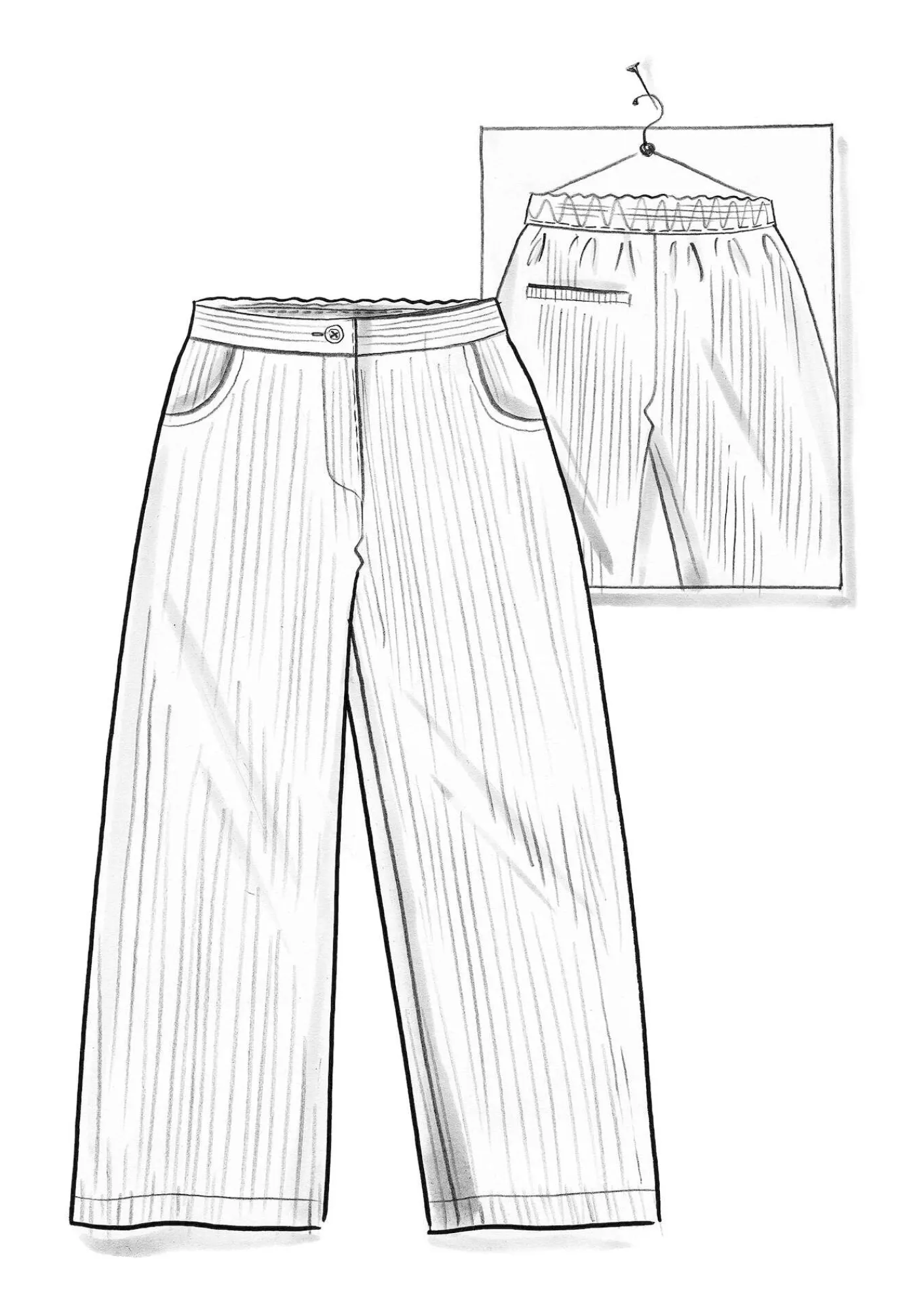 Gudrun Sjödén Hosen>Cordhose aus Bio-Baumwolle/Elasthan Dunkelolive