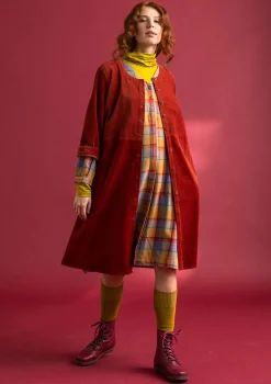 Gudrun Sjödén Kleider>Cordkleid aus Bio-Baumwolle/Elasthan Rost