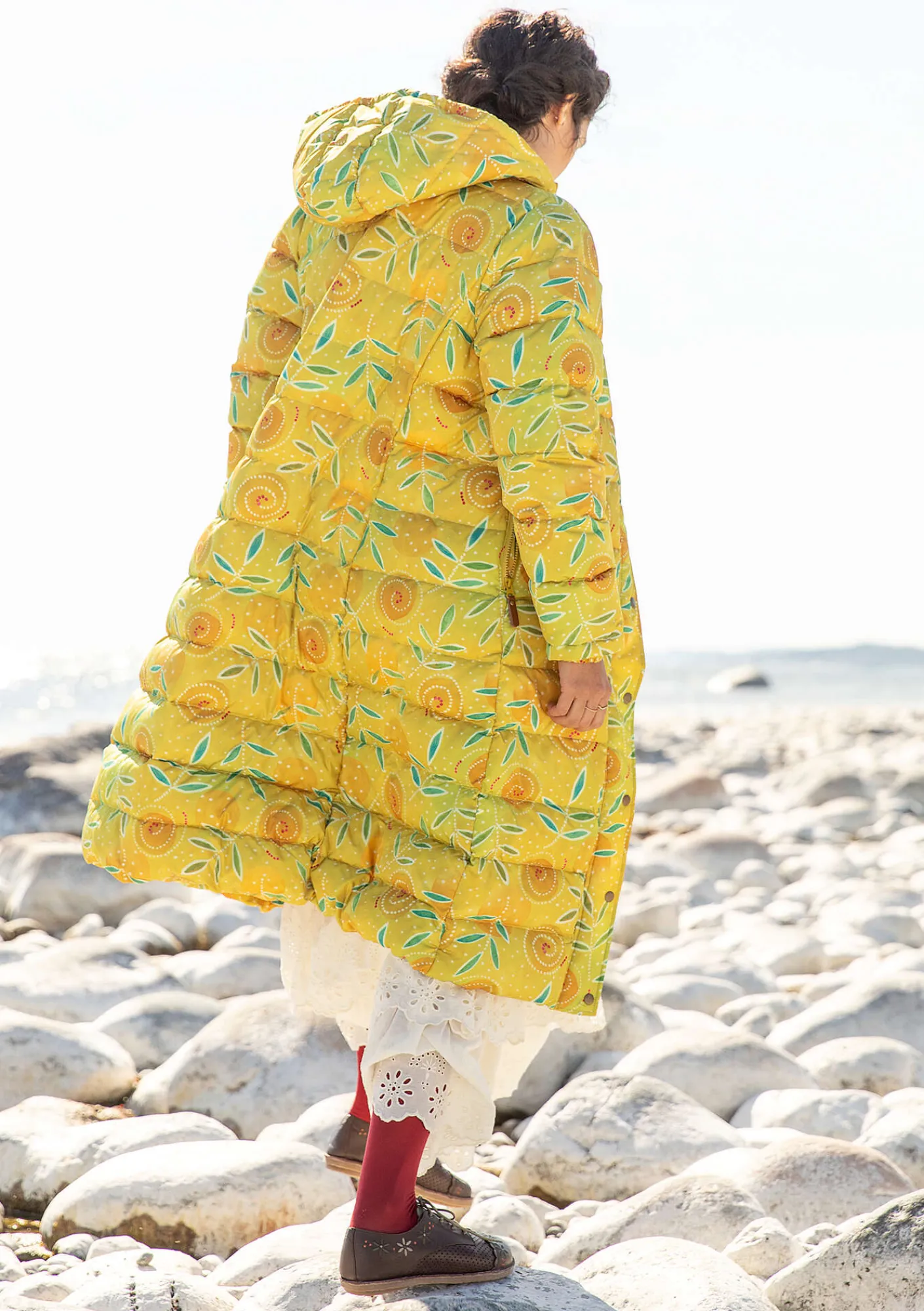 Gudrun Sjödén Jacken & Mäntel>Daunenmantel „Bhumika“ aus Recycling-Polyester/Daunen Ananas