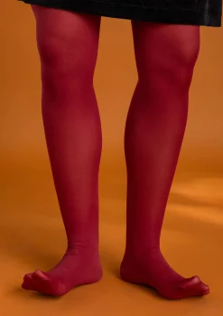 Gudrun Sjödén Accessoires>Einfarbige Strumpfhose aus Recycling-Polyamid Granatapfel