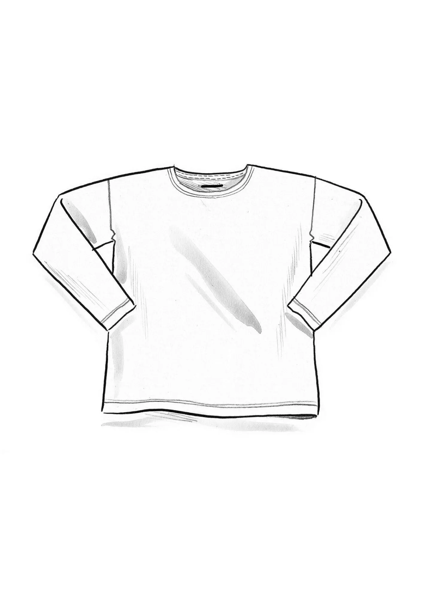 Gudrun Sjödén Pullover & Shirts>Einfarbiges Shirt aus Bio-Baumwolle Wermutkraut