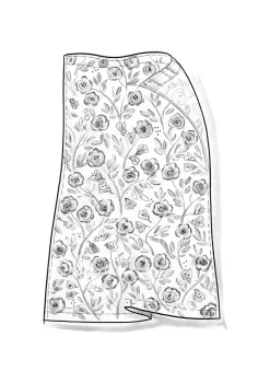 Gudrun Sjödén Gardinen|Heimtextilien>Gardine „Wild rose“ aus Leinen/Bio-Baumwolle Henna