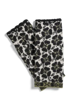 Gudrun Sjödén Accessoires>Handstulpen „Anemone“ aus Bio-Wolle Schwarz
