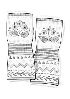 Gudrun Sjödén Accessoires>Handstulpen „Borealis“ aus Bio- und Recycling-Baumwolle/Wolle Zartindigo