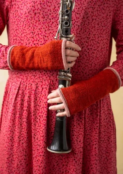Gudrun Sjödén Accessoires>Handstulpen „Vega“ aus Recycling-Wolle/Lammwolle Kupfer