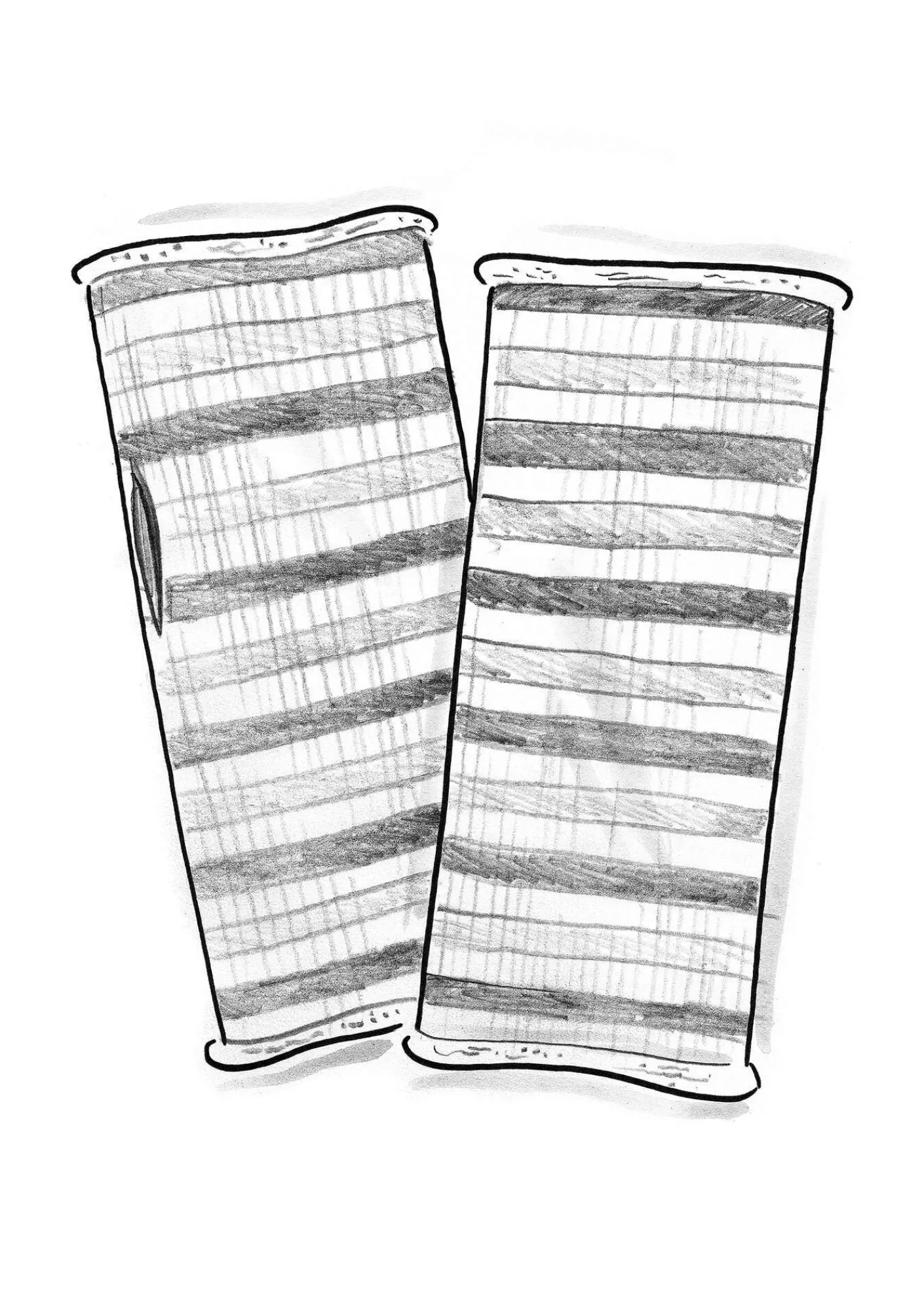 Gudrun Sjödén Accessoires>Handstulpen „Vega“ aus Recycling-Wolle/Lammwolle Schwarz-gestreift