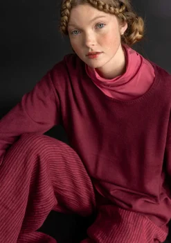 Gudrun Sjödén Hosen>Hose „Asta“ aus Leinengewebe Purpur-gestreift