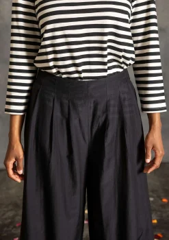Gudrun Sjödén Hosen>Hose aus Baumwolle/Seide Schwarz