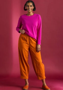 Gudrun Sjödén Hosen>Hose aus Bio-Baumwolldobby Henna