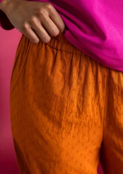 Gudrun Sjödén Hosen>Hose aus Bio-Baumwolldobby Henna