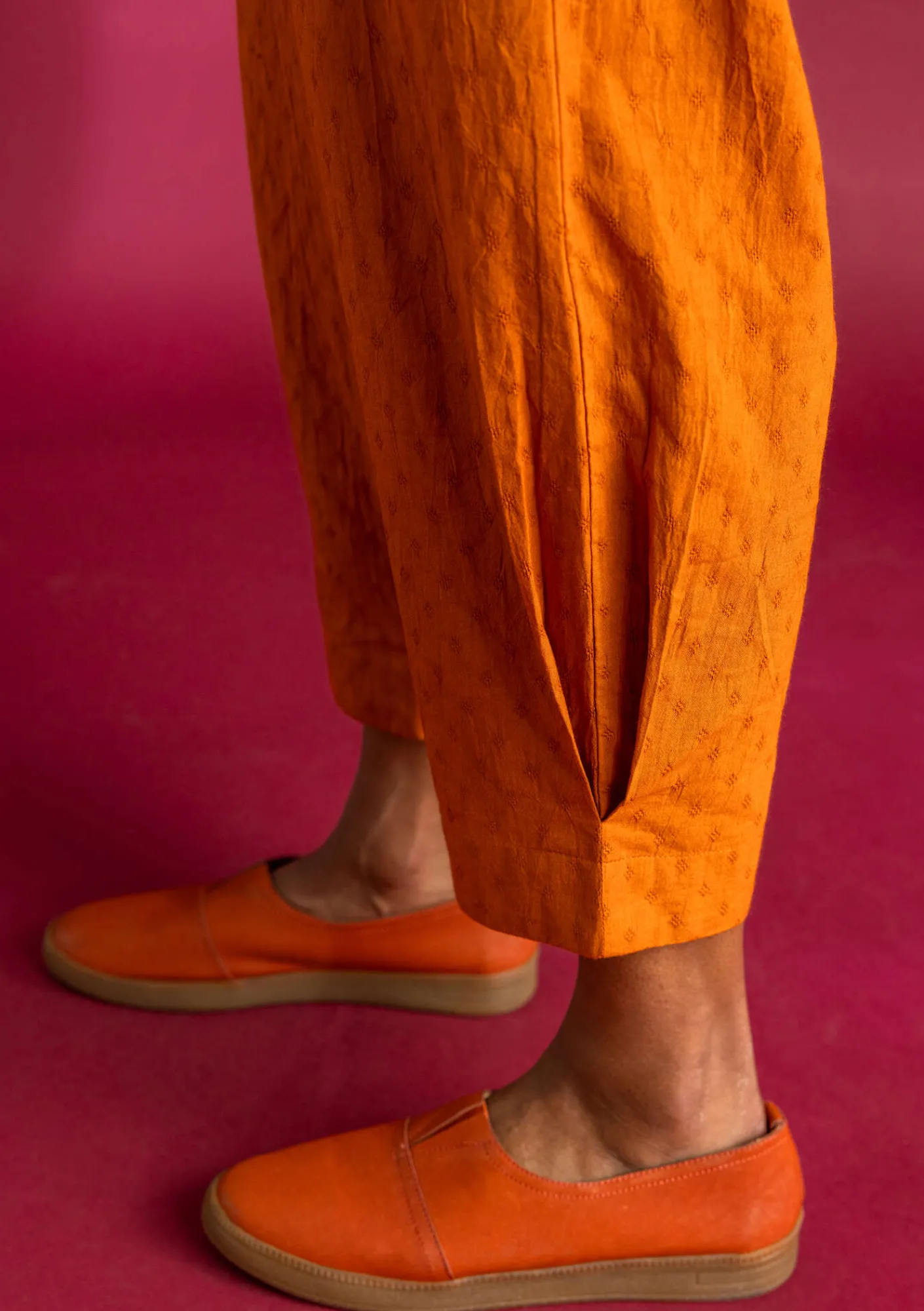 Gudrun Sjödén Hosen>Hose aus Bio-Baumwolldobby Henna