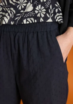 Gudrun Sjödén Hosen>Hose aus Bio-Baumwolldobby Schwarz