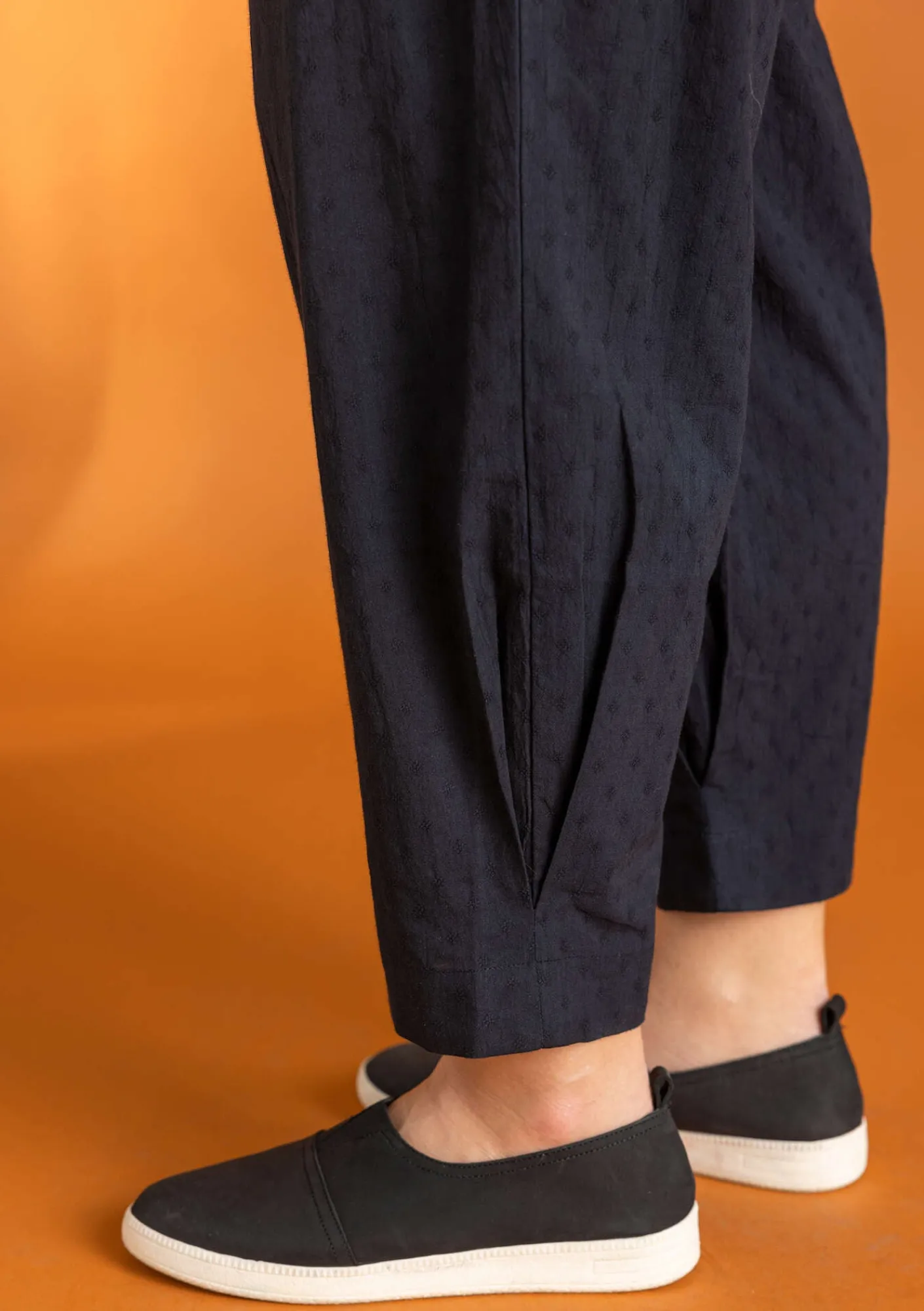 Gudrun Sjödén Hosen>Hose aus Bio-Baumwolldobby Schwarz