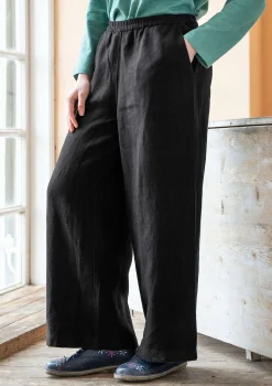 Gudrun Sjödén Hosen>Hose aus Leinengewebe Schwarz
