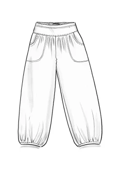 Gudrun Sjödén Hosen>Jerseyhose aus Bio-Baumwolle/Elasthan Röstkaffee