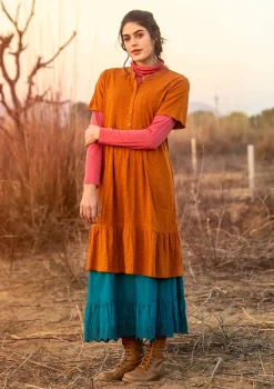 Gudrun Sjödén Kleider>Jerseykleid aus Bio-Baumwolle Bernstein
