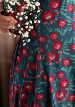 Gudrun Sjödén Kleider>Jerseykleid „Dagny“ aus Lyocell/Elasthan Indigogrün