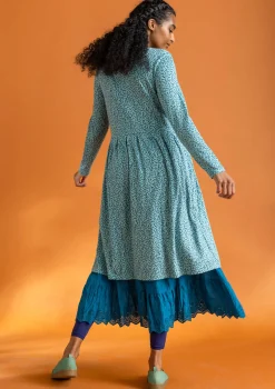 Gudrun Sjödén Kleider>Jerseykleid „Helga“ aus Lyocell/Elasthan Jade-gemustert