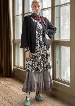 Gudrun Sjödén Kleider>Jerseykleid „Höstanemone“ aus Bio-Baumwolle/Modal Schwarz