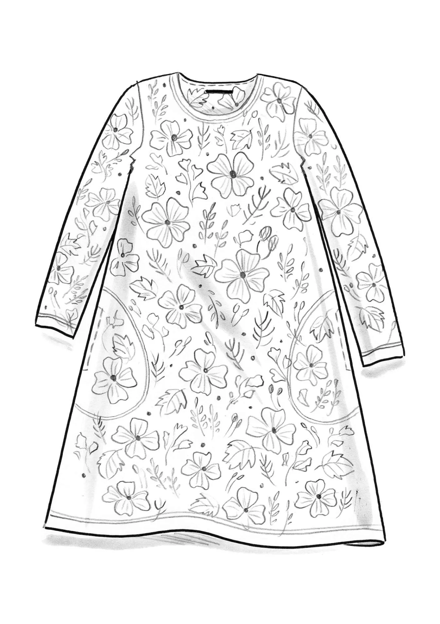 Gudrun Sjödén Kleider>Jerseykleid „Höstanemone“ aus Bio-Baumwolle/Modal Koralle