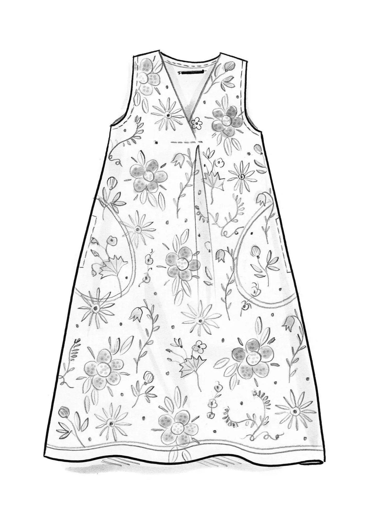 Gudrun Sjödén Kleider>Jerseykleid „Midsommarsol“ aus Bio-Baumwolle Schwarz