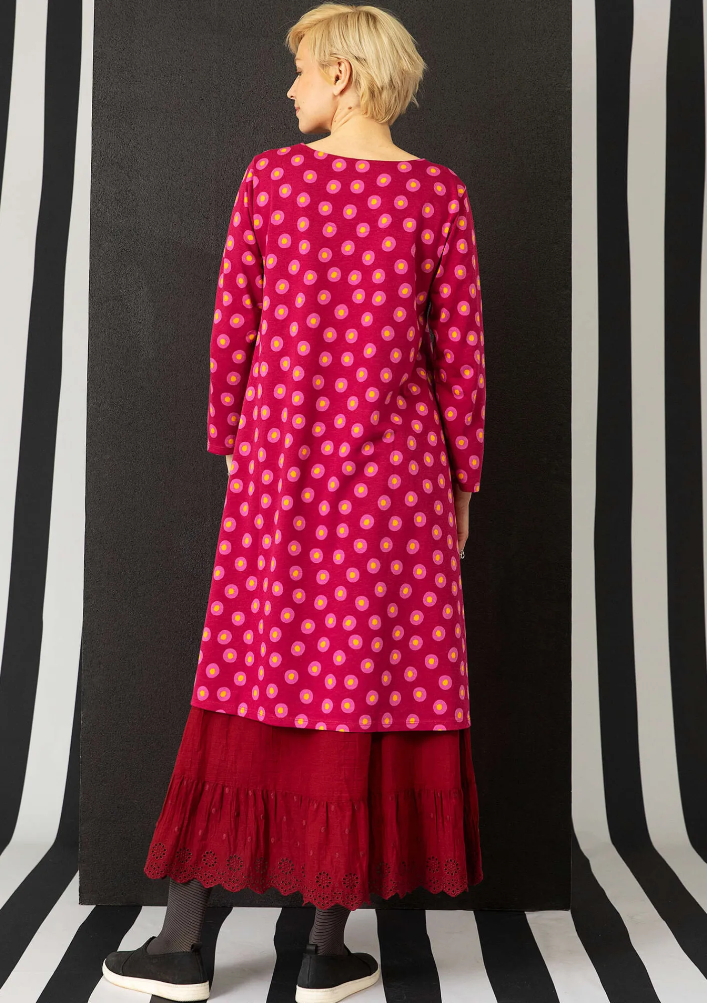 Gudrun Sjödén Kleider>Jerseykleid „Nicole“ aus Bio-Baumwolle/Modal Alpenveilchen