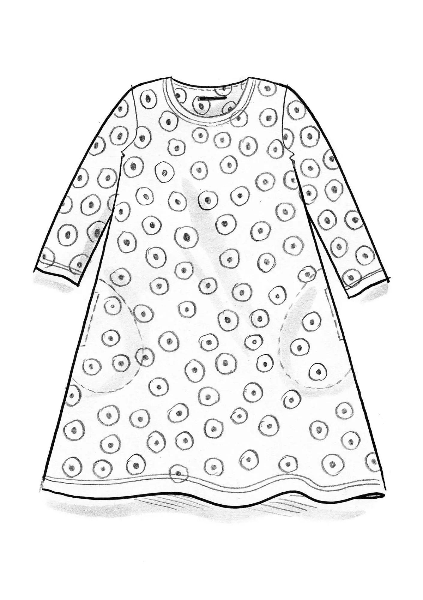 Gudrun Sjödén Kleider>Jerseykleid „Nicole“ aus Bio-Baumwolle/Modal Alpenveilchen