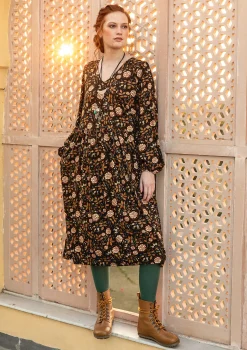 Gudrun Sjödén Kleider>Jerseykleid „Nyponros“ aus Bio-Baumwolle/Modal Cassis