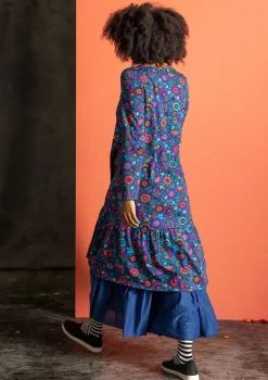 Gudrun Sjödén Kleider>Jerseykleid „Rupangi“ aus Bio-Baumwolle Indigoblau