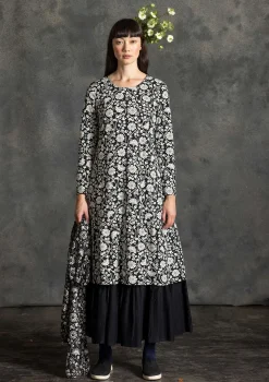 Gudrun Sjödén Kleider>Jerseykleid „Rupangi“ aus Bio-Baumwolle Schwarz