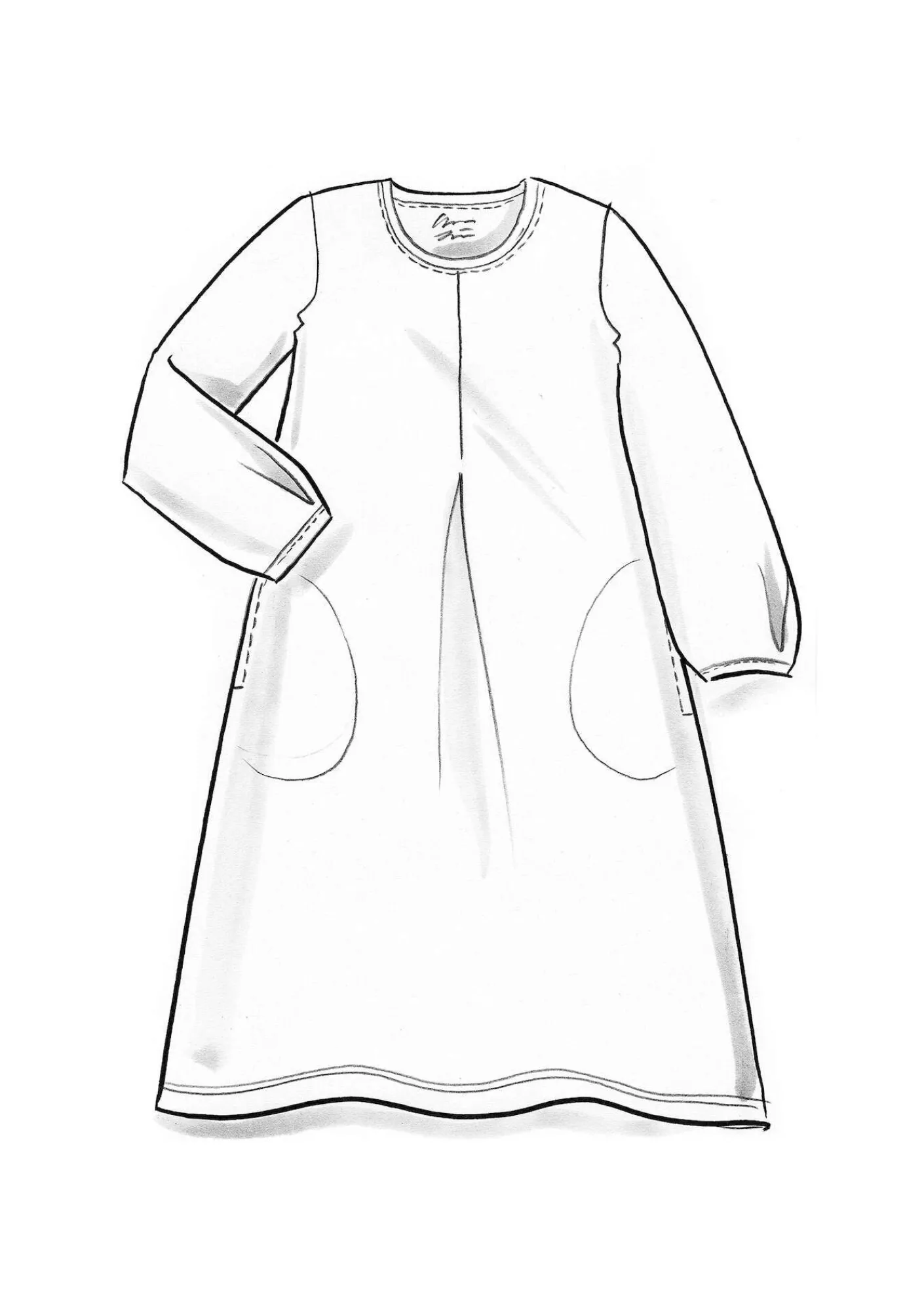 Gudrun Sjödén Kleider>Jerseykleid „Ylva“ aus Bio-Baumwolle/Elasthan Dunkelgrün