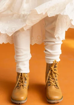 Gudrun Sjödén Leggings>Jerseyleggings aus Bio-Baumwollripp Feder