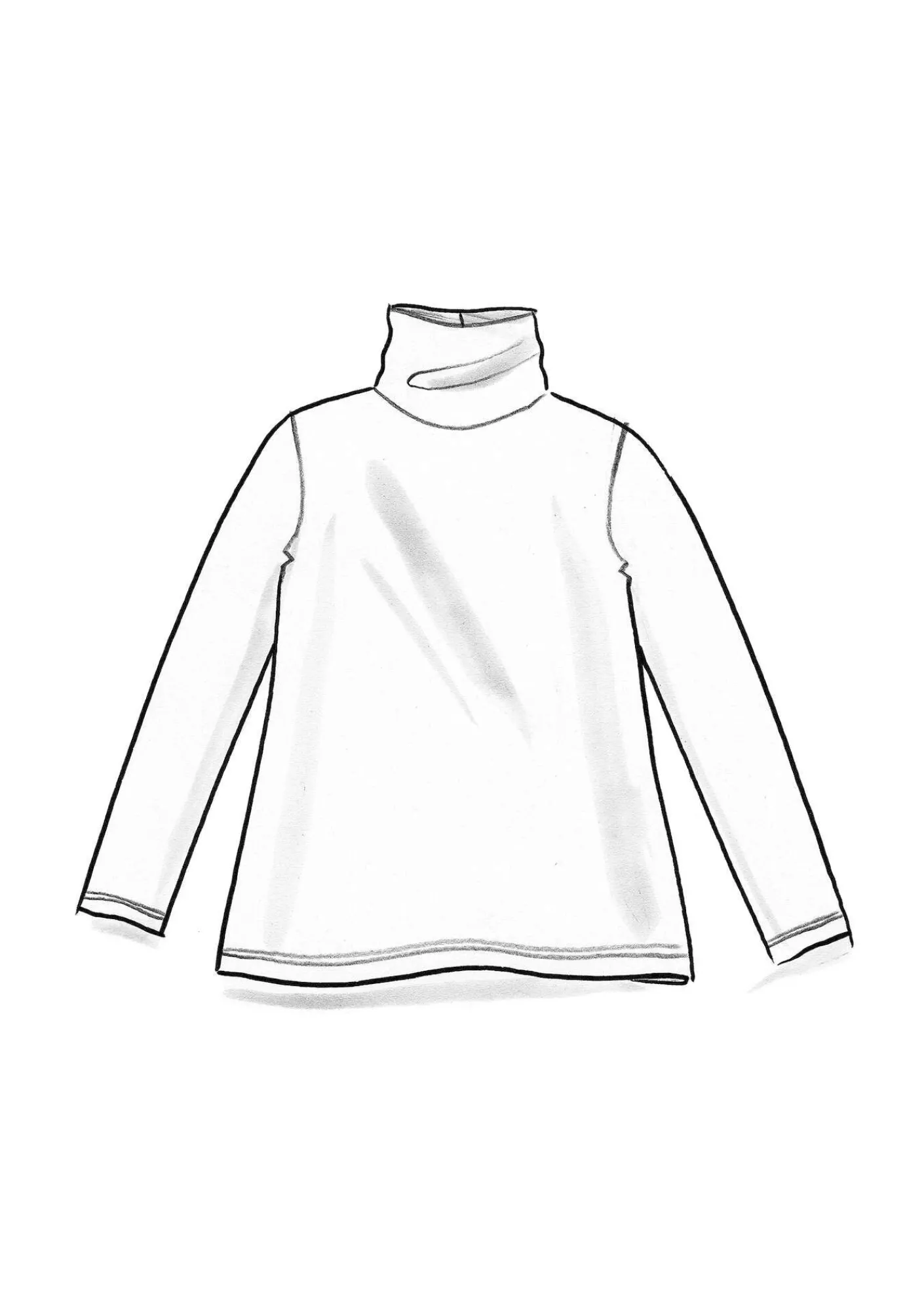Gudrun Sjödén Pullover & Shirts>Jersey-Rollkragenshirt aus Lyocell/Elasthan Granatapfel