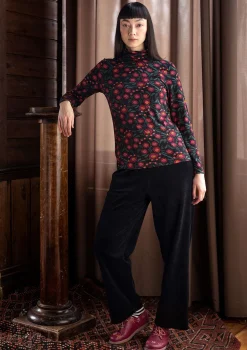 Gudrun Sjödén Pullover & Shirts>Jersey-Rollkragenshirt „Dagny“ aus Lyocell/Elasthan Schwarz