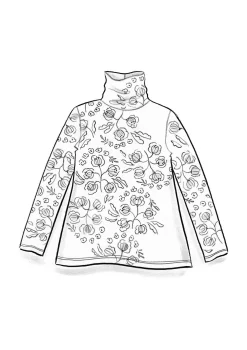 Gudrun Sjödén Pullover & Shirts>Jersey-Rollkragenshirt „Dagny“ aus Lyocell/Elasthan Indigogrün