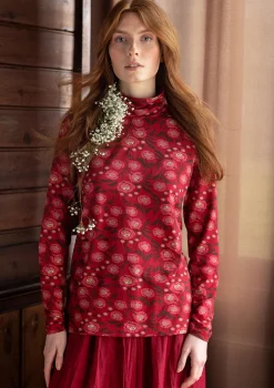 Gudrun Sjödén Pullover & Shirts>Jersey-Rollkragenshirt „Dagny“ aus Lyocell/Elasthan Mohn