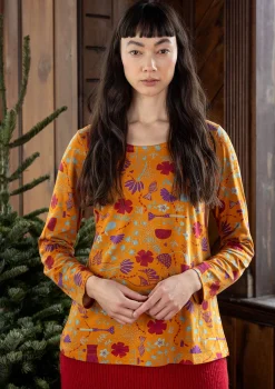 Gudrun Sjödén Pullover & Shirts>Jerseyshirt „Fyrverkeri“ aus Bio-Baumwolle/Modal Löwengelb