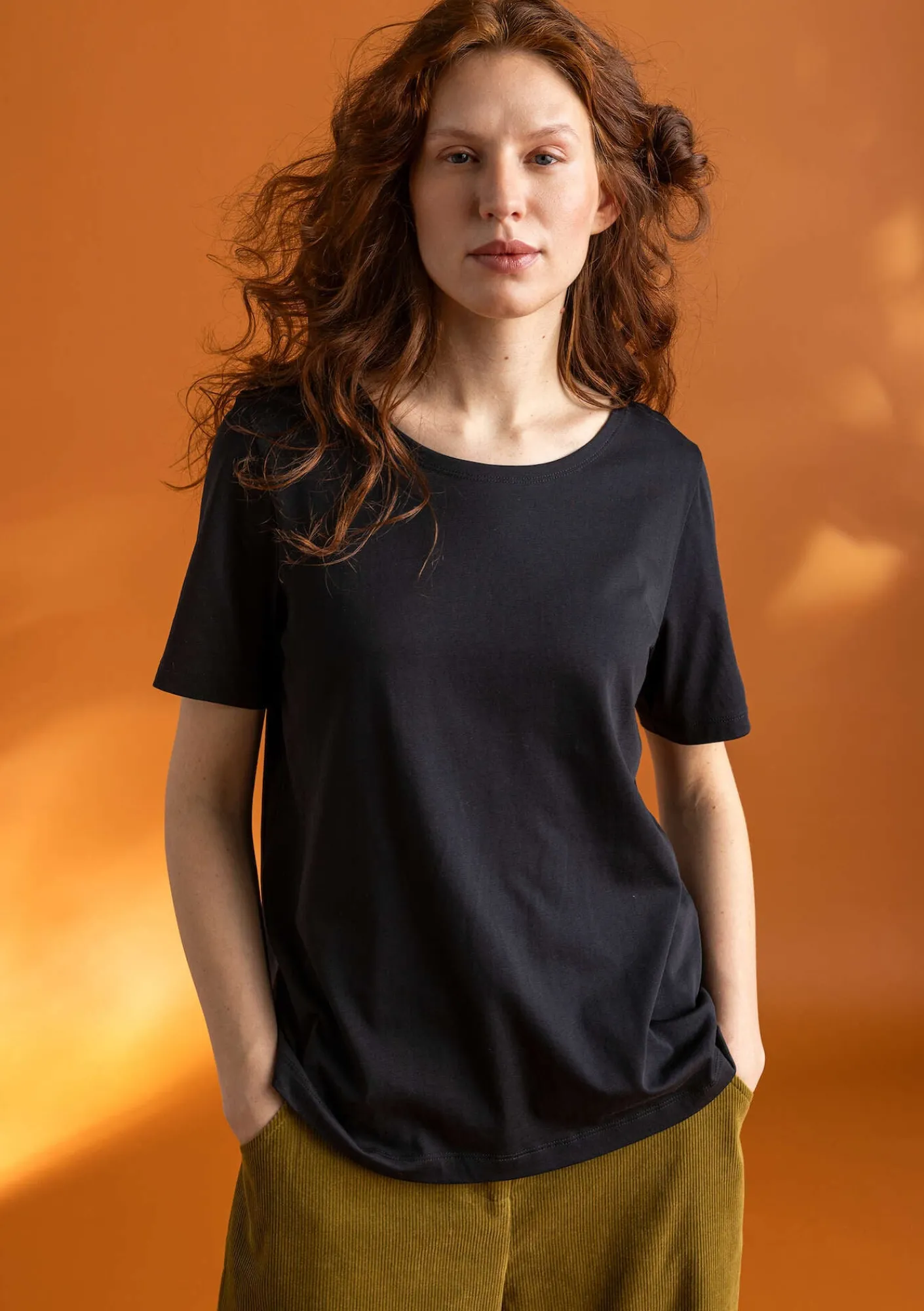 Gudrun Sjödén Pullover & Shirts>Jerseyshirt „Tyra“ aus Bio-Baumwolle/Modal Schwarz