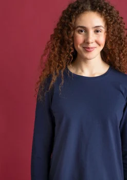 Gudrun Sjödén Pullover & Shirts>Jerseyshirt „Ylva“ aus Bio-Baumwolle/Elasthan Dunkelindigo