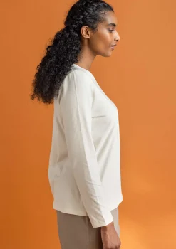 Gudrun Sjödén Pullover & Shirts>Jerseyshirt „Ylva“ aus Bio-Baumwolle/Elasthan Feder